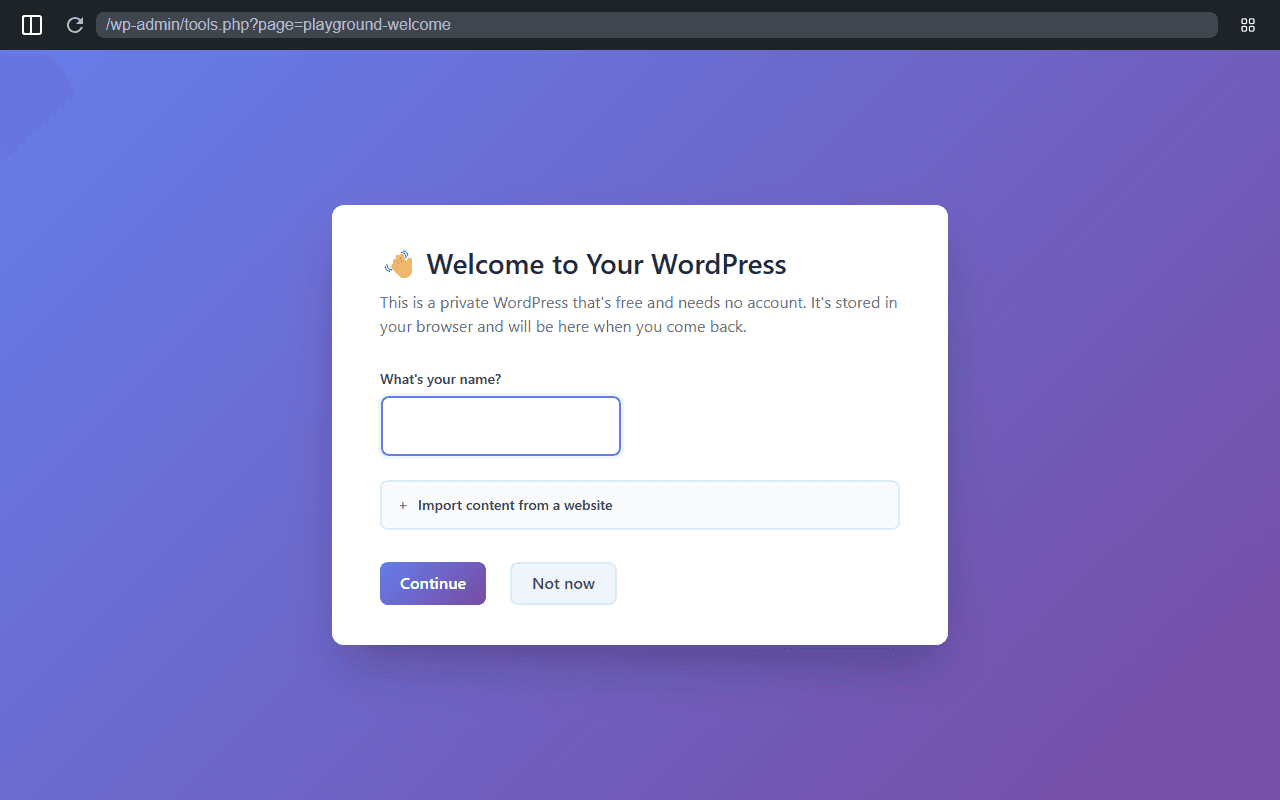 my.wordpress.net : WordPress tourne dans votre navigateur, sans serveur