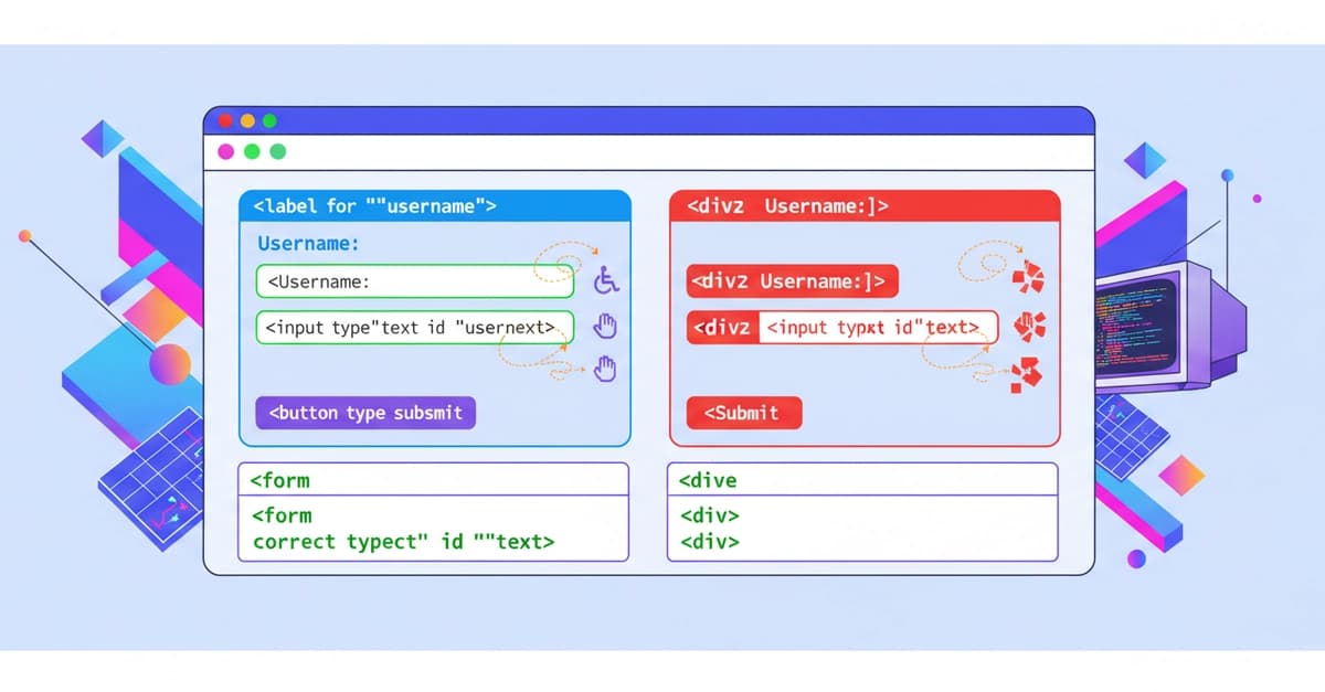 Why <label> and <button> Are Better Than <div> for Forms